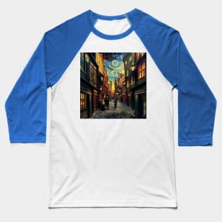 Starry Night in Diagon Alley Baseball T-Shirt